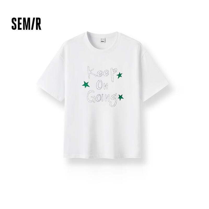 

Semir Men s Hand-Painted Letter T-Shirt with Star Applique M