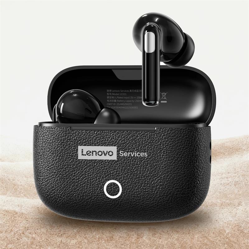 NUOVI Auricolari Bluetooth 6.0 Wireless Lenovo LE221 Auricolari TWS con Riduzione del Rumore ENC Lunga Durata della Batteria 24 Ore Cuffie per Microfono