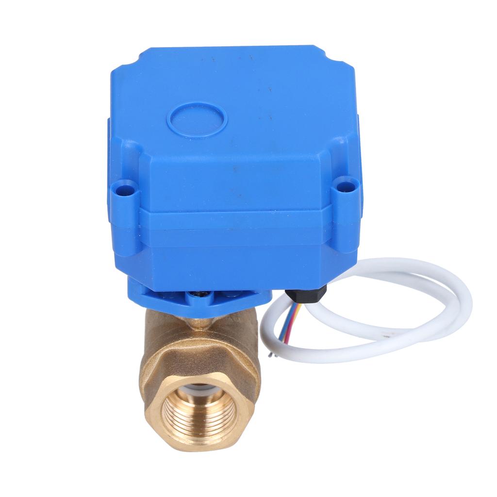 Electric Ball Valve Brass Mini 3 Wire 2 Control Mode Integrated Hydraulic Equipment DC12V