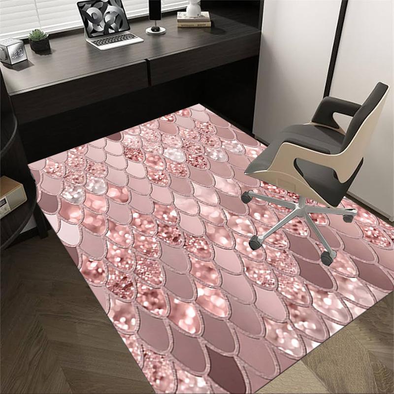 

1PC Rose gold, Scales Extra Large Non-Slip Floor carpet, Office, family, bedroom, Studio - Large Area Rug Indoor Rugs, Vibrant Colors-W277 60cm by 90cm