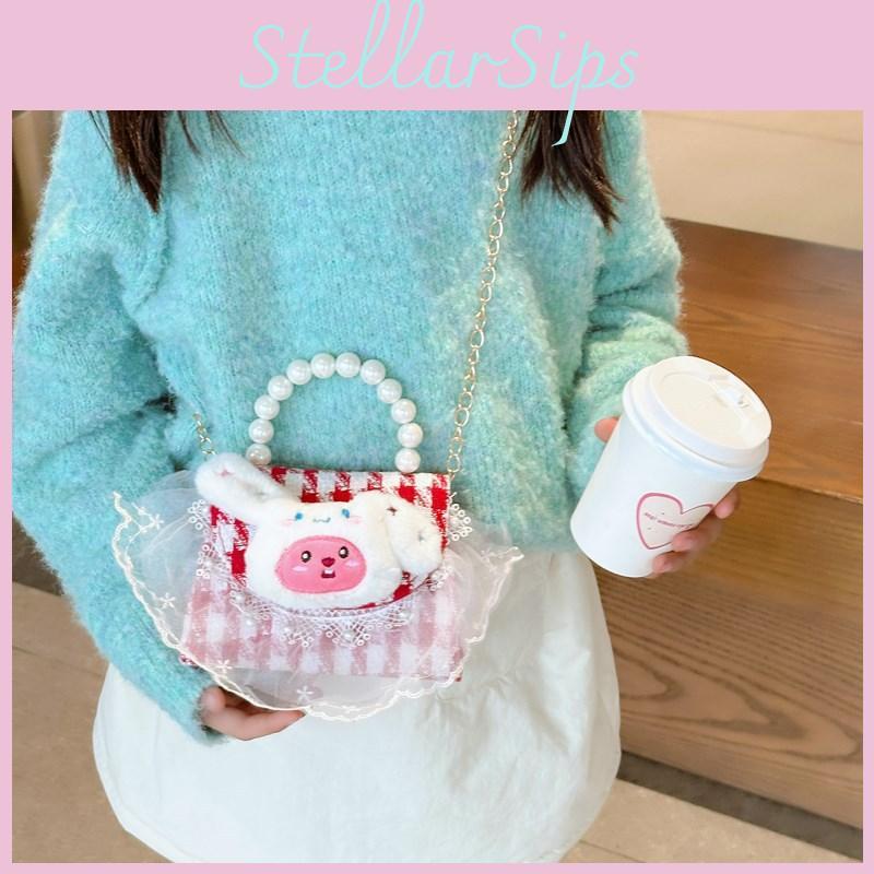 Pink Playful Pearl Handbag With Bow For Girls Perfect For Daily Outings Gifts And