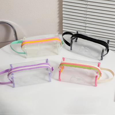 Cute Girl Cosmetic Bag Travel Toiletries Bag  PVC Waterproof Transparent  Makeup Bag