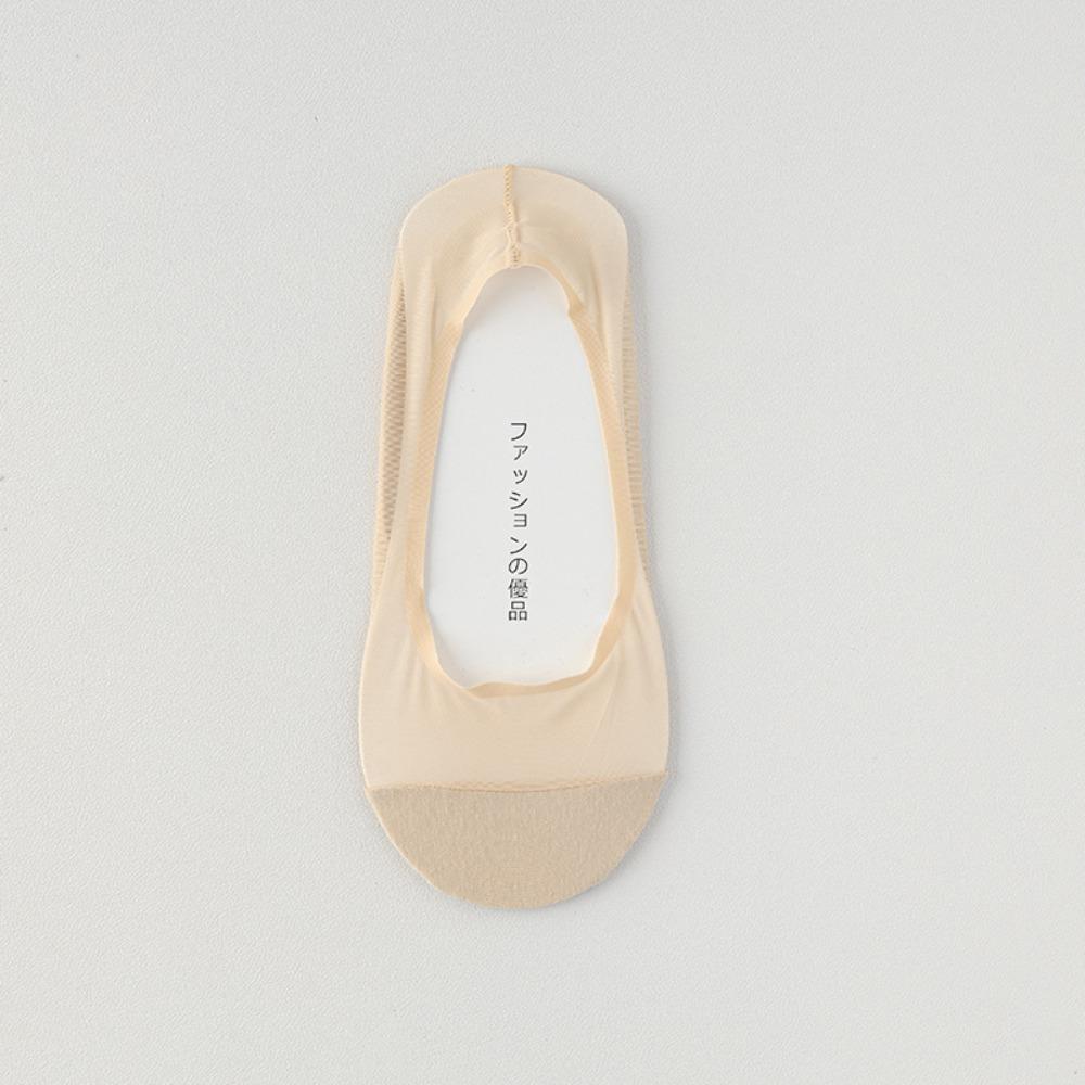 Halkfria Osynliga Båtsockor Bomullsbotten Isilkesstrumpor Mode Dam Båtsockor Sommar