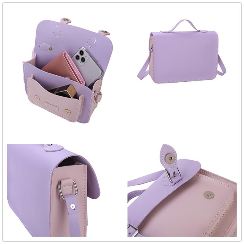 CC Retro Style DIY Color Block Women's Crossbody Shoulder Bag – Perfect Gift for Girlfriend
