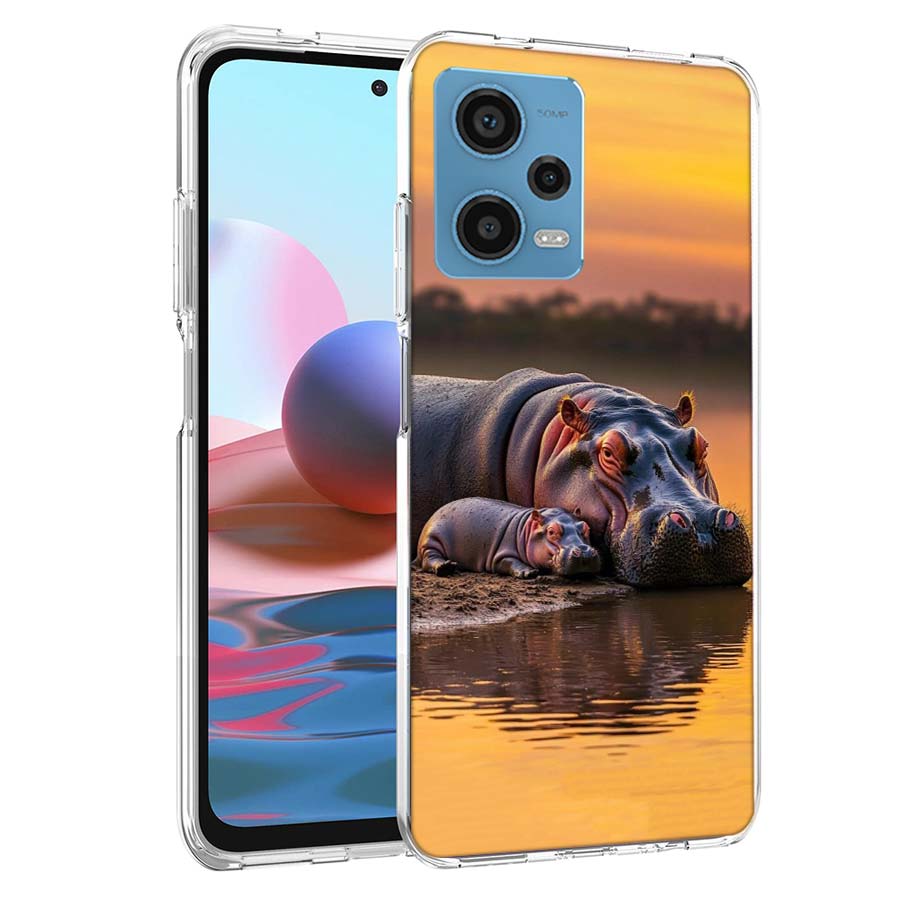 

Hippopotamus Opens its Mouth and Big Teeth Phone Case For Redmi Note 13 12 14 15 Pro Plus 13R 11 11T 11E 11S 10 Pro 10S 9 9S Cov Redmi Note 13 5G