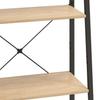 Vidaxl Ladder Shelf With 4 Shelves, Light Brown-Black, 56X35X140 Cm