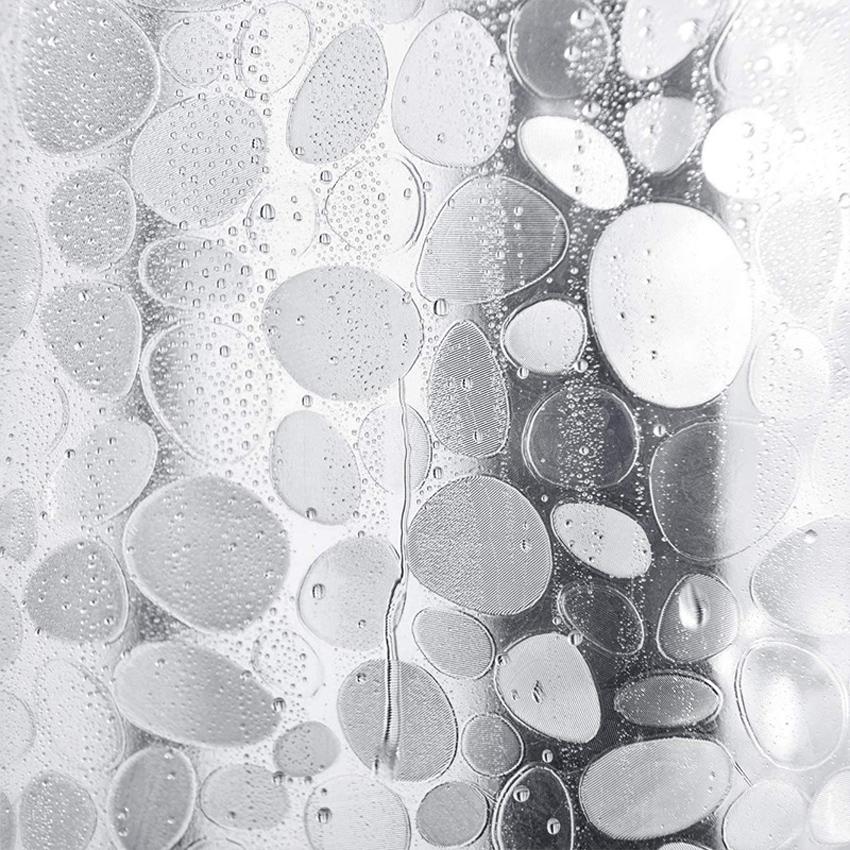 W460xH180cm PEVA Pebble Shower Curtain Transparent Lining Waterproof Bathtub Bathing Cover Cobblestone Bathroom Bath Curtains Liner