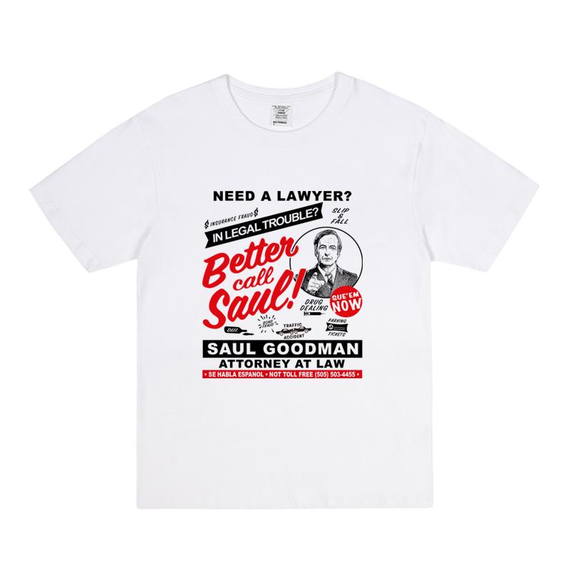 American drama coquettish lawyer Better Call Saul Breaking Bad Tshirt for men and women with the same loose cotton short sleeves