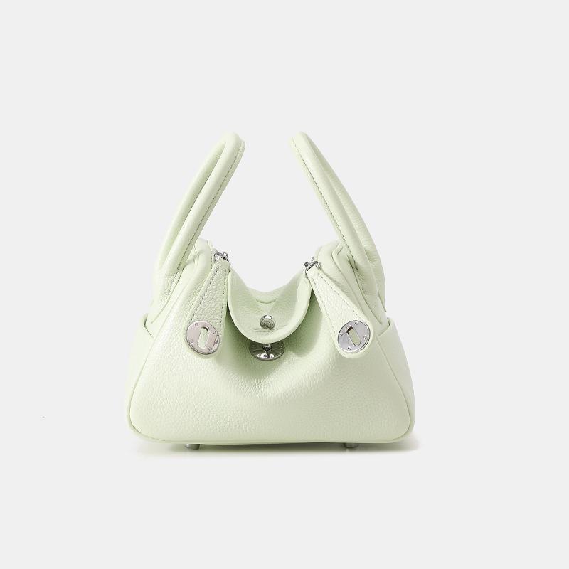 New Mini Cowhide Doctor Bag, Genuine Leather Women's Bag, Trendy Shoulder Oblique Span, Portable Pillow, Medicine Bag.