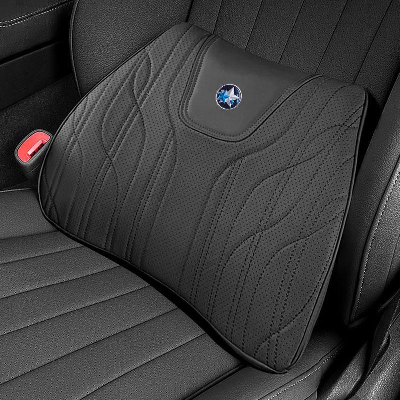 Venucia Car Neck and Lumbar Support Cushion - Memory Foam Comfort Headrest Pillow