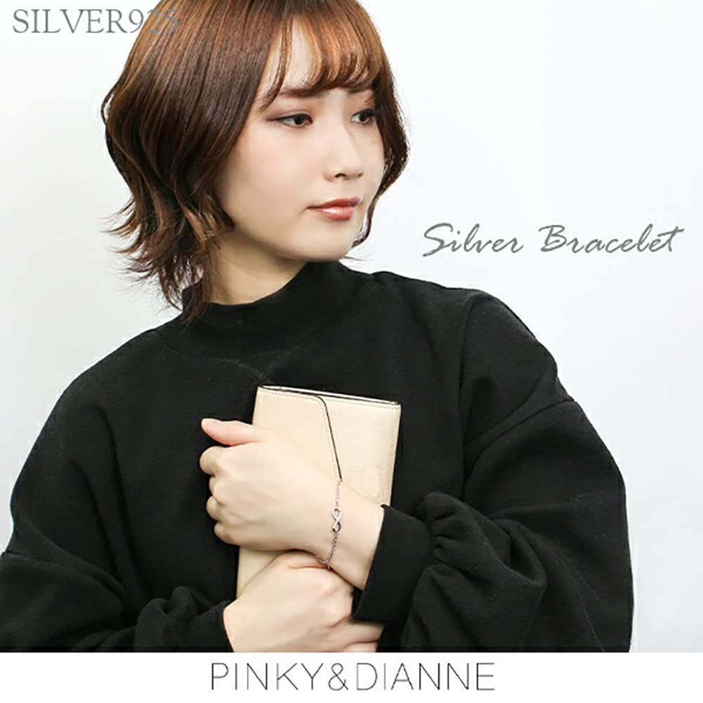 [Pinky & Dianne] Special Edition Infinity Zirconia Silver 950 Bracelet for Women - Simple Design