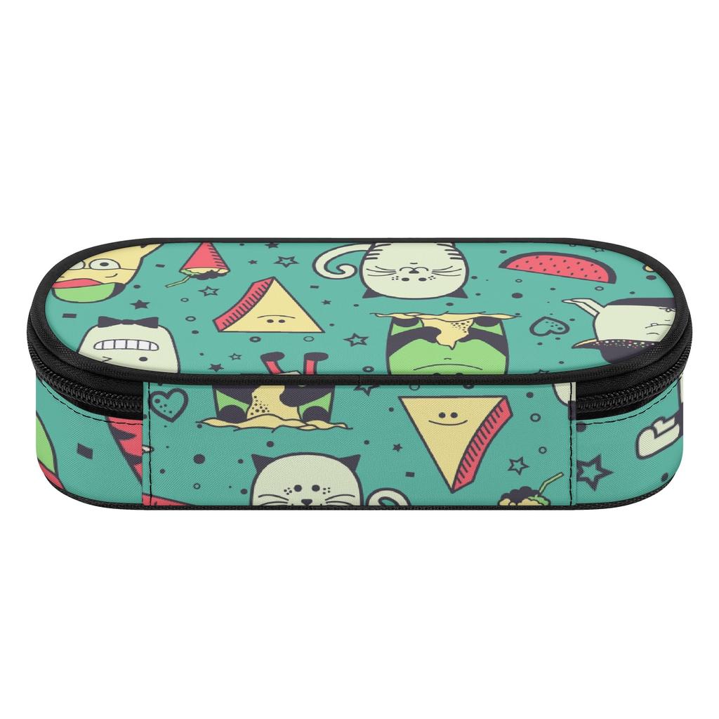 Pen Case Secure Zipper Large Capacity Scratch Resistant Polyester with Mesh Pocket Removable Divider and Pen Slots for Boys Girls