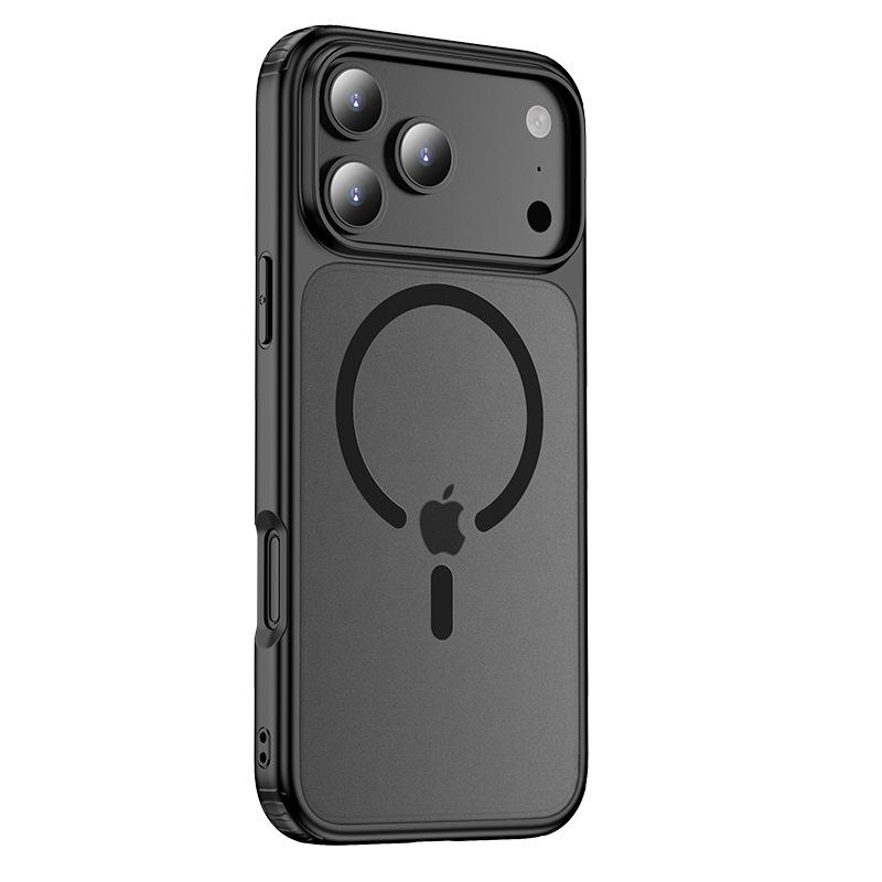 Applicable iPhone17ProMax Armor Magnetic Suction Mobile Phone Case Matte Surface Matte Apple 16 Airbag Anti-drop Protective Cover