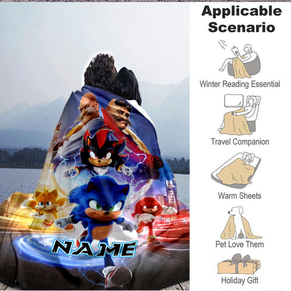 Custom 1pc Sonic Adventure: Heroic Pursuit Blanket, Soft And Comfortable Blanket, Casual Warm, Camping Travel Blanket, Birthday Gift Q912184
