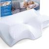 Butterfly Cervical Pillow Memory Foam Neck Support with Slow Rebound Zero Pressure Core for Hotel/Travel & Side Sleepers