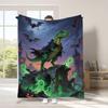 Halloween Festive Atmosphere Digital-printed Polyester Velvet Flannel Cover Blanket Fleece Soft Sofa Cover Blankets for Beds