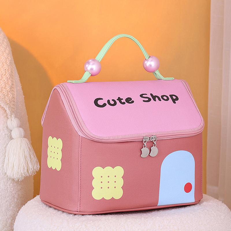 

Органайзер на молнии большой вместимости Портативная маленькая косметичка для дома Ручная косметичка-несессер для путешествий Портативная для дома кофейный