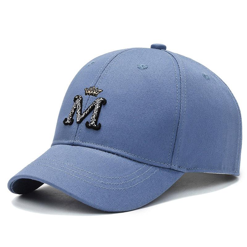 Hat M Standard Embroidered Baseball Cap Korean Fashion Simple Hat Short Brim Sun Hat, Sunshade Sun Protection Hat Equestrian Hat Tide