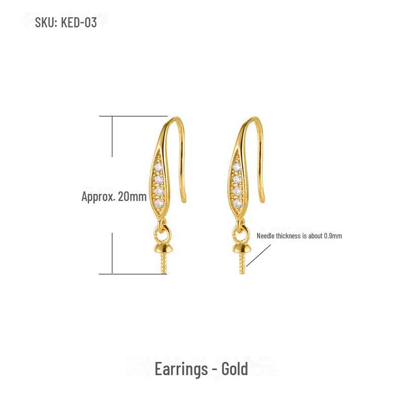 

S925 Sterling Silver Ear Hook Earrings with Amber Beeswax Beads