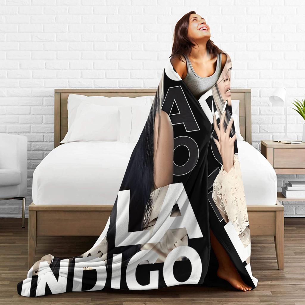 L-Lolas I-Indigos 2025 Tour Flannel Blanket Soft Warm Throw Blanket for Bedroom Airplane Travel Novelty Bedspread Sofa Bed Cover