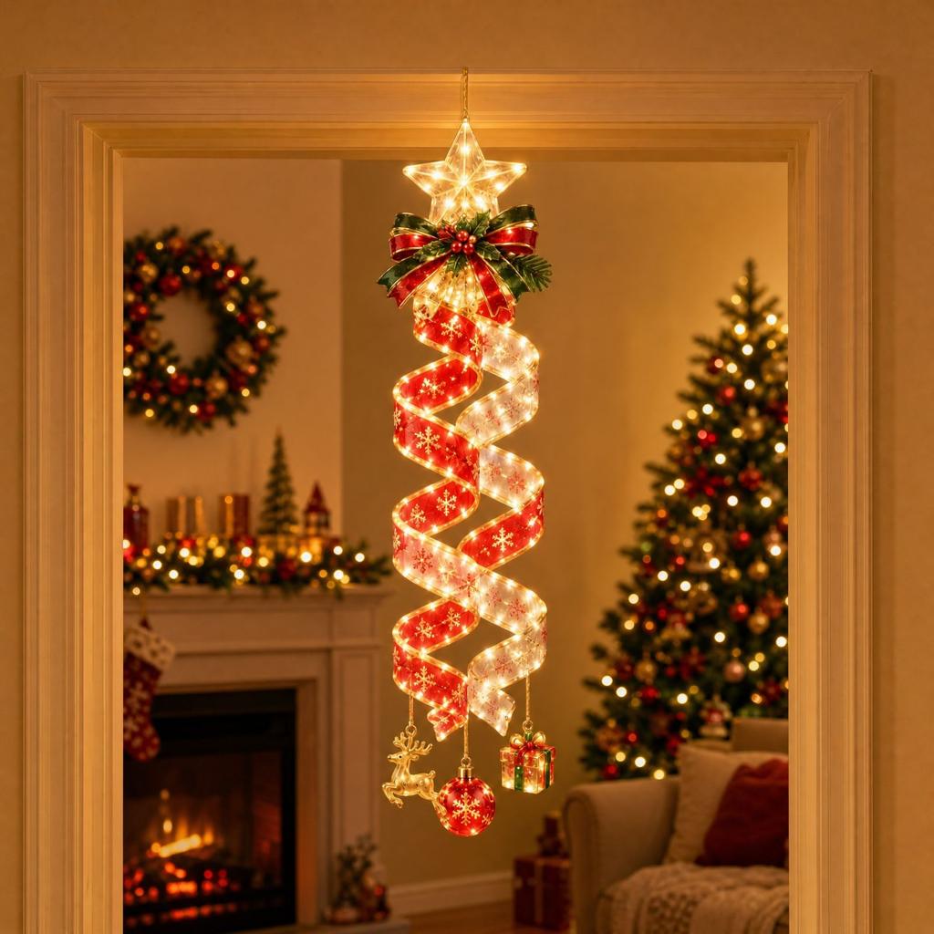 Novelty 3D Christmas Pendant Ornament, Cute Portable Hanging Christmas Tree Decoration for Home Holiday Display