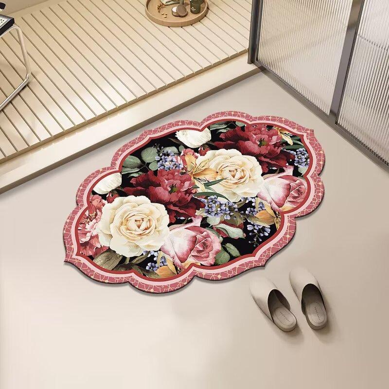 Water absorption and non-slip bathroom floor mat Carpet toilet Diatom mud toilet Household door Step on foot mat Foot mat