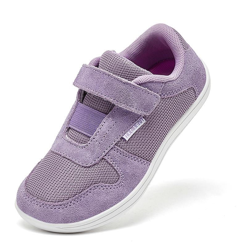 HOBIBEAR Wide Barefoot Shoes Boys Girls Artificial Leather Mesh Lightweight Breathable Sneakers Minimalist Zero Drop Shoes