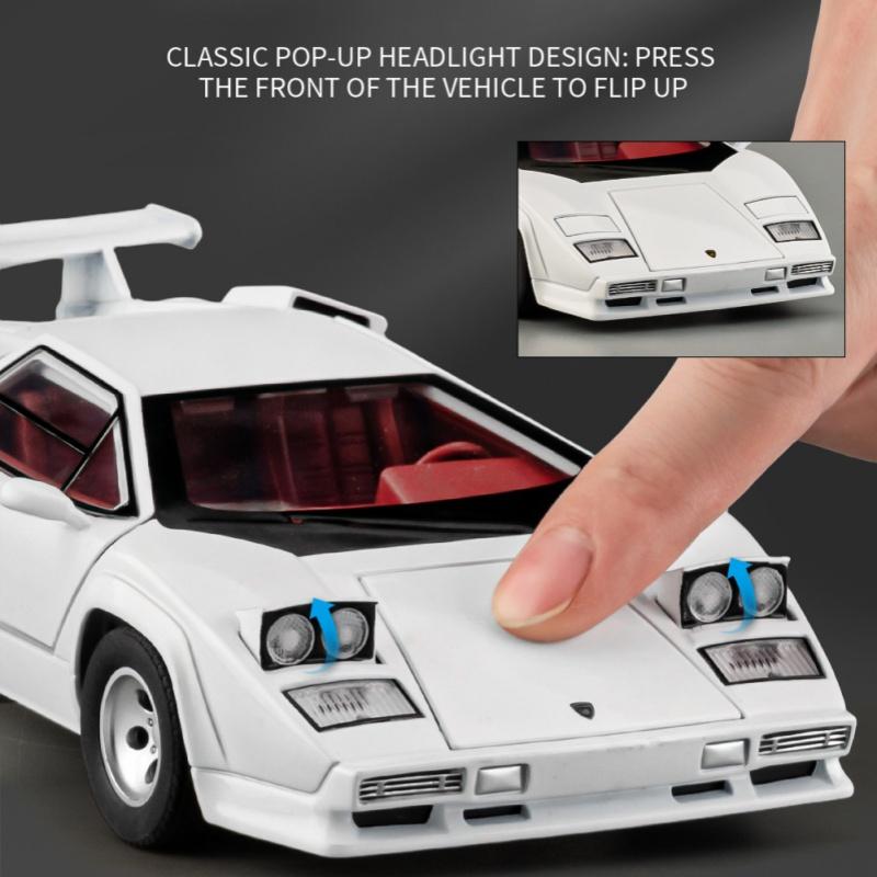 1/24 Lamborghinis LP500S Supercar Toy Car Model Wheel Steering Sound and Light Children's Toy Collectibles Birthday Gift