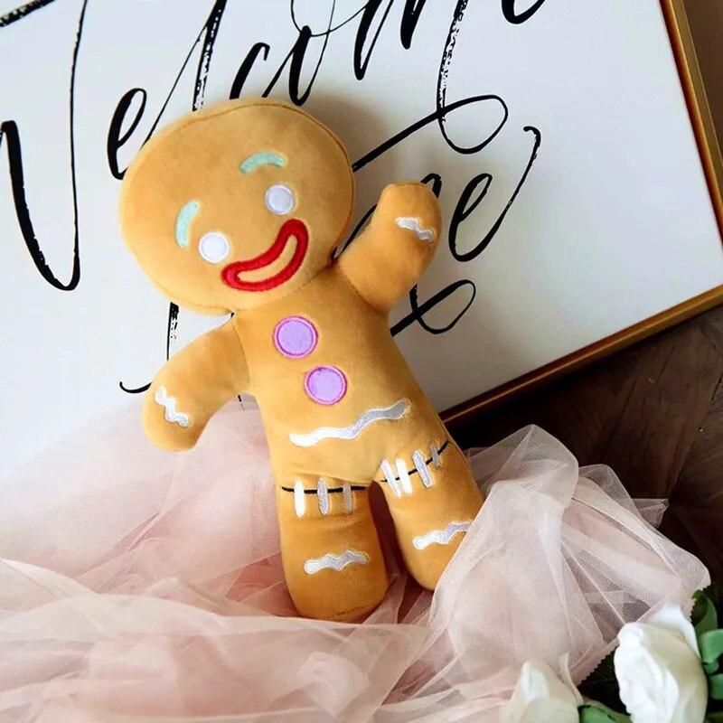 Gingerbread Man Plush Toy Baby Appease Doll Biscuits Man Pillow Car Seat Cushion Reindeer Home Decor Toy Children Christmas