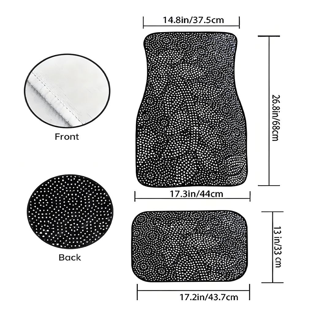 2/4Pcs Milky Way Nebula Print Design Carpet Car Floor Mats for Auto Van Truck SUV-4 Pieces Front & Rear Full Set