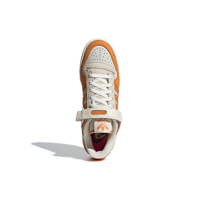 Adidas Originals Forum 84 Low Leather Velcro Sneakers Unisex Sneakers Beige Orange GX9059