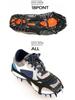 Selpa Crampons de Gelo de 18 Dentes de Silicone - Espigões Antiderrapantes para Sapatos de Caminhada com Correntes de Aço Manganês
