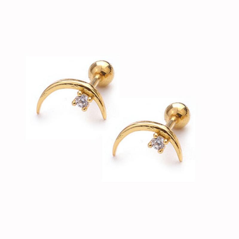

2 шт., маленькие серьги-гвоздики из нержавеющей стали с цирконом и цветком, женские серьги с минимальной спиралью для пирсинга козелка, корейские украшения для тела