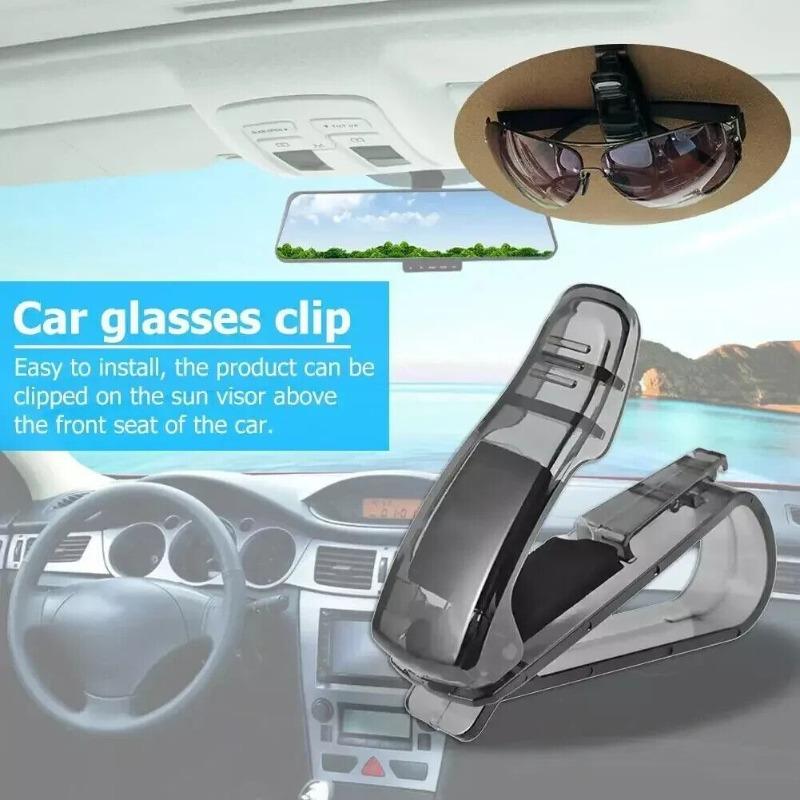 Universele Auto Auto Zonneklep Glazen Doos Zonnebril Clip Kaart Ticket Houder Stand Fastener Pen Case Brillen Auto Accessoires