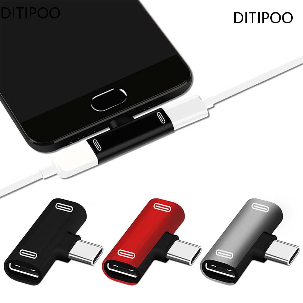 USB C Splitter Type C Male To Dual Type C Female Earphones Charger Adapter Splitter Converter