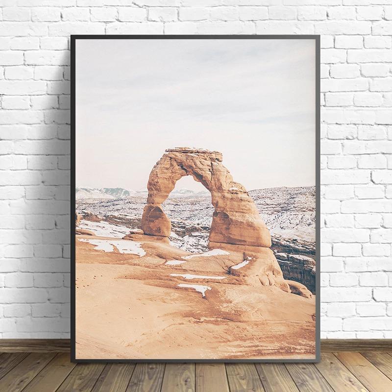 Arizona Desert Scenery Canyon Cactus Posters and Prints Canvas Printing Wall Art Picture for Living Room Home Decoration