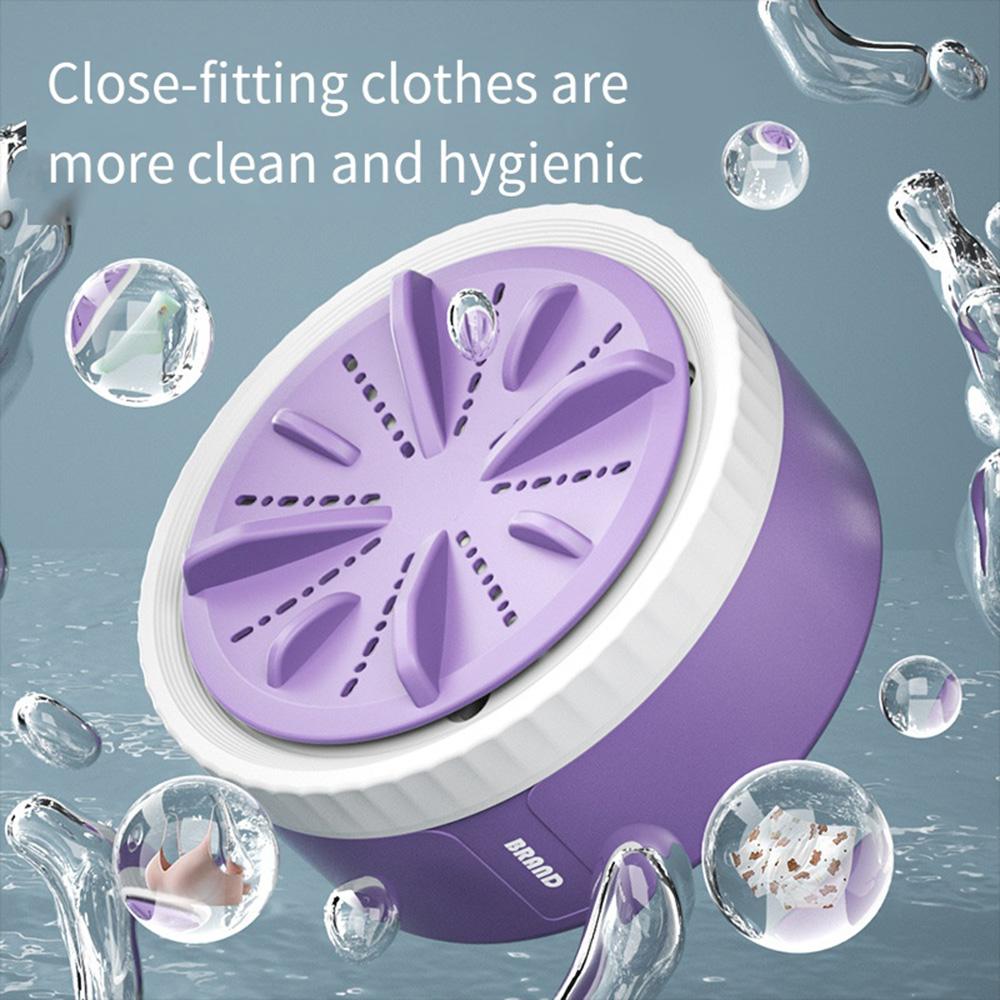 Mini Washing Machine Portable USB Rotating Turbo Fruit Cleaner Ultrasonic Dishwasher For Home Kitchen Travel Remote Control