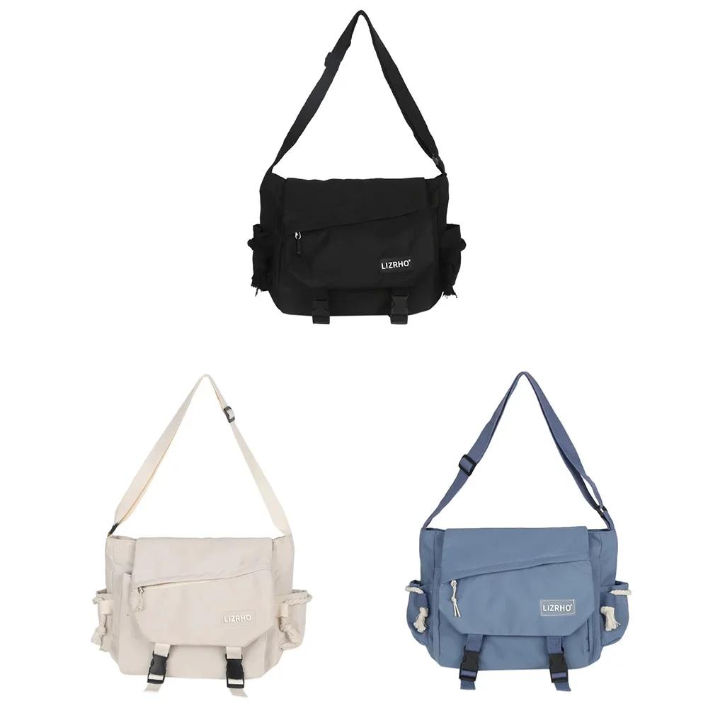Canvas Shoulder Bag Large Capacity Crossbody Bags Youth Teenager Girls Women Harajuku Messenger Bag Student School Bags