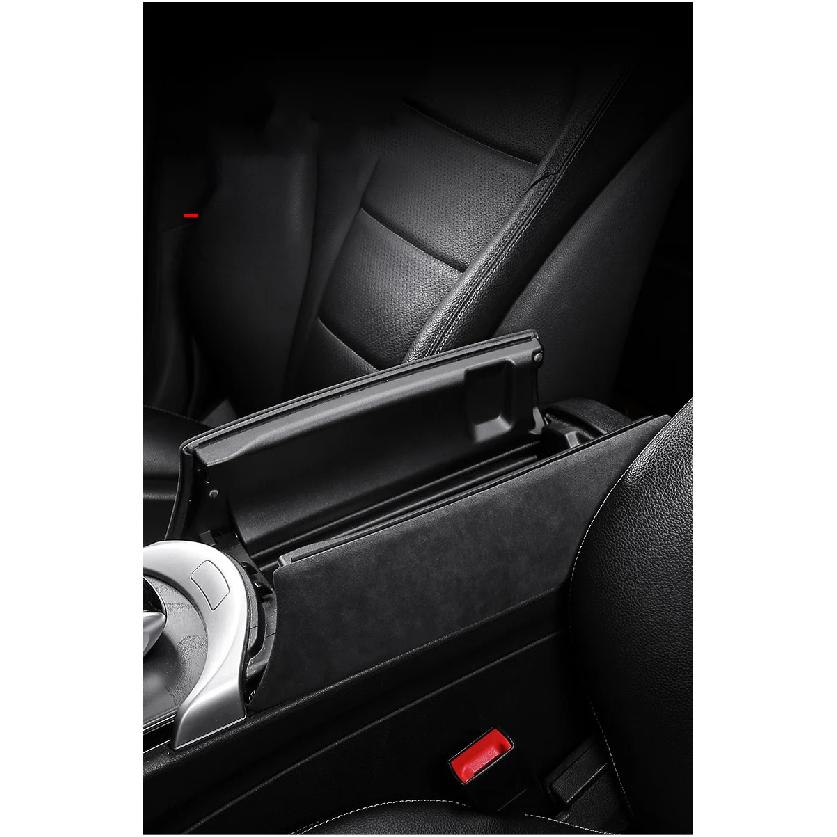 Suede Car Armrest Box Panel Lid Shell Cover Accessories For Mercedes Benz C E Class GLC W205 W206 W212 W213 X253 X254 2015-2024