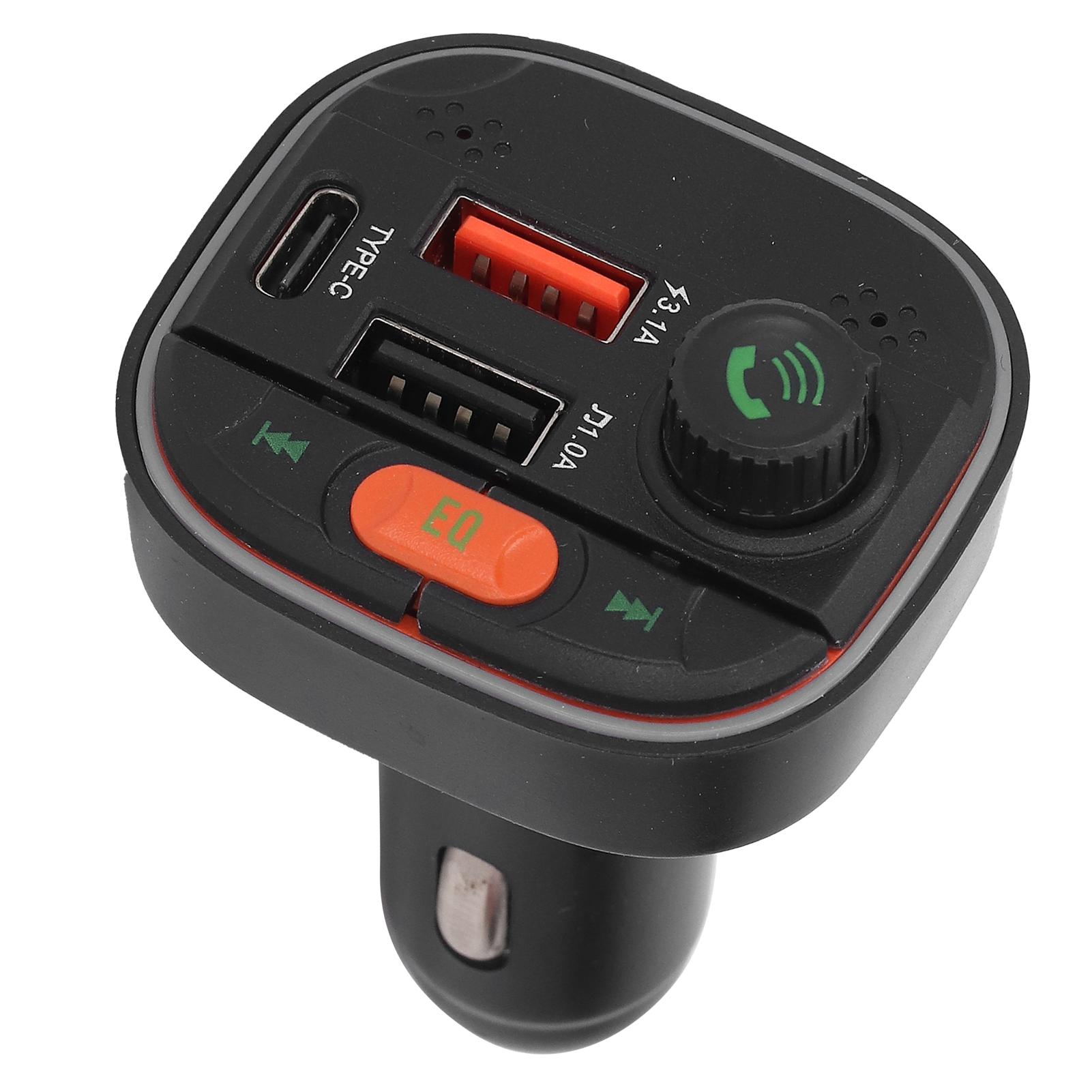 

BT Автомобильный адаптер TYPE C Многофункциональный музыкальный плеер Зарядное устройство для телефона со встроенным адаптером-прикуривателем