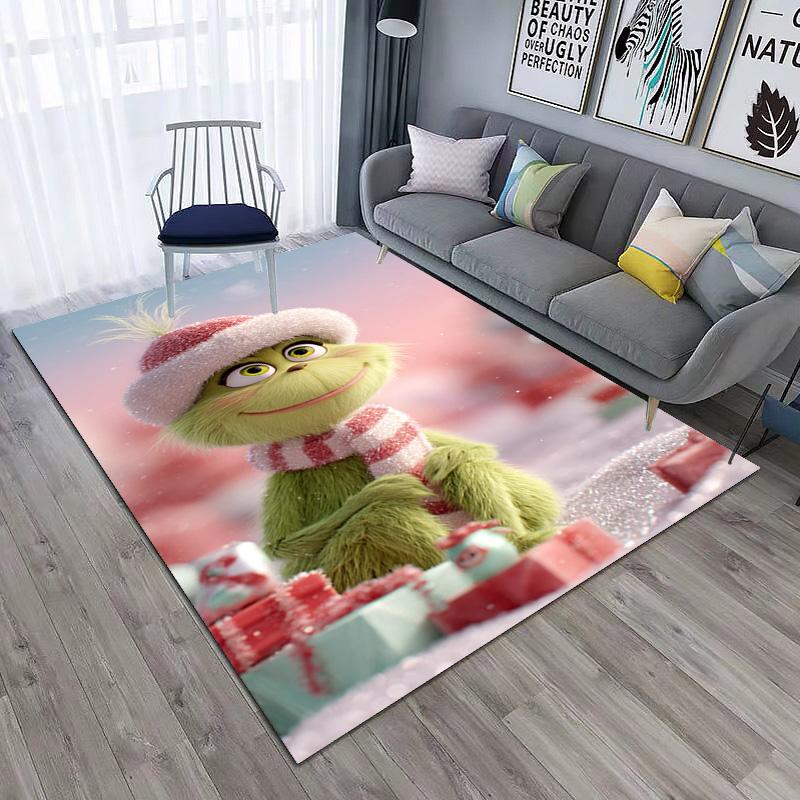 Christmas Gift Comedy Movie How the Grinch Stole Christmas carpet home living room decoration table and chairs anti slip door mat carpet A15
