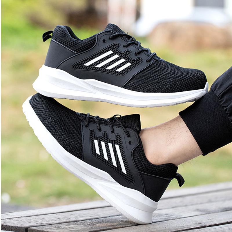 

Unisex Women Men Boots Indestructible Safety Shoes Steel Toe Shoes Puncture-proof Sneakers Male Shoes Lightweight Work Shoes 46 чёрный
