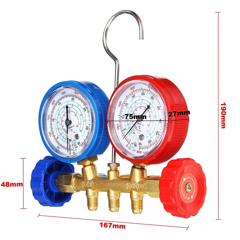 Air Conditioning Diagnostic Kit with Dual Manifold Gauges Valve A/C Air Conditioning Refrigeration Repairing Diagnose Manifold Gauges Valve Set R22 R134a for Car Home Kitchen Air Conditioning Air Conditioning Diagnostic Kit with Dual Manifold Gauges Valve A/C Air Conditioning Refrigeration Repairing Diagnose Manifold Gauges Valve Set R22 R134a for Car Home Kitchen Air Conditioning