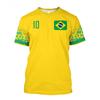 Mens Brazil National Team 10 Neymar Soccer Jersey Set Kids Football Training Uniforms Sports Wear