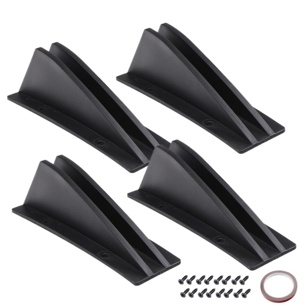 Rear Bumper Spoiler,Rear Bumper Lip ,4 Car Shaker Fin Wing Spoiler | Rear Bumper