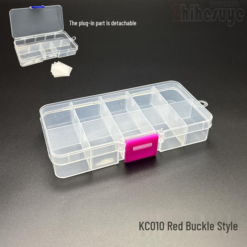 10-Grid Detachable Plastic Storage Box for Tools and Accessories