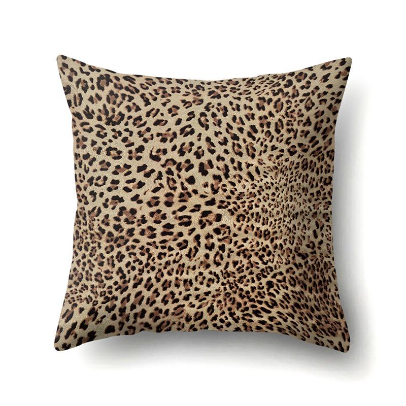 Motif Léopard Nordique Moderne Abstrait Taie d'Oreiller en Polyester Décoration de Voiture Maison Imprimée Taie d'Oreiller Repose-Lombaire