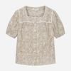 Women Lace Point Square Neck Blouse T264mbl247w