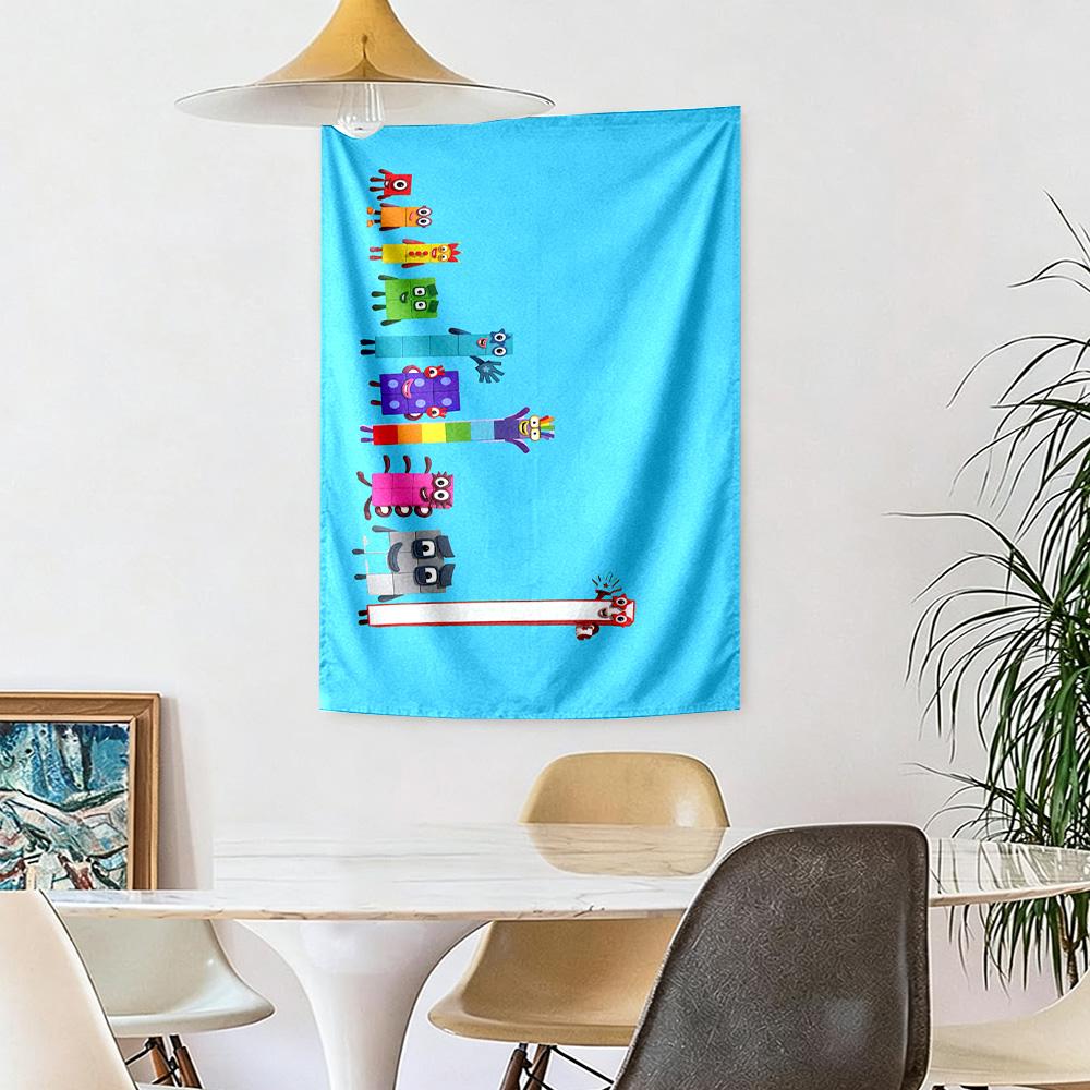 Numberblocks Wall Decor Tapestry Art For Pet Memorial Birthdaywedding Party Backdrop Family Gift
