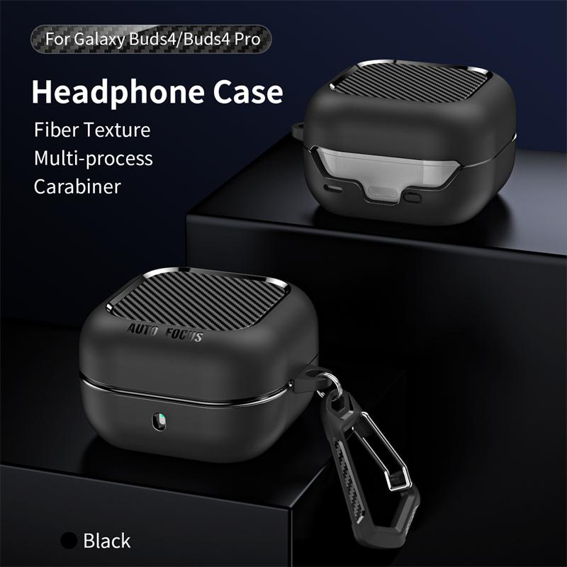 Protective Case For Samsung Galaxy Buds 4 Pro Cover Earbuds Accessories Shockproof Keychain Bags Coque Capa Funda